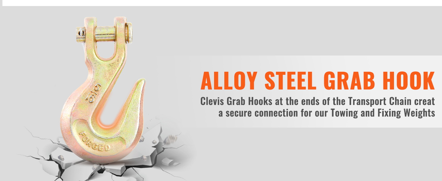 VEVOR Transport Binder Chain, 4900 lbs Working Load Limit, 5/16'' x 20