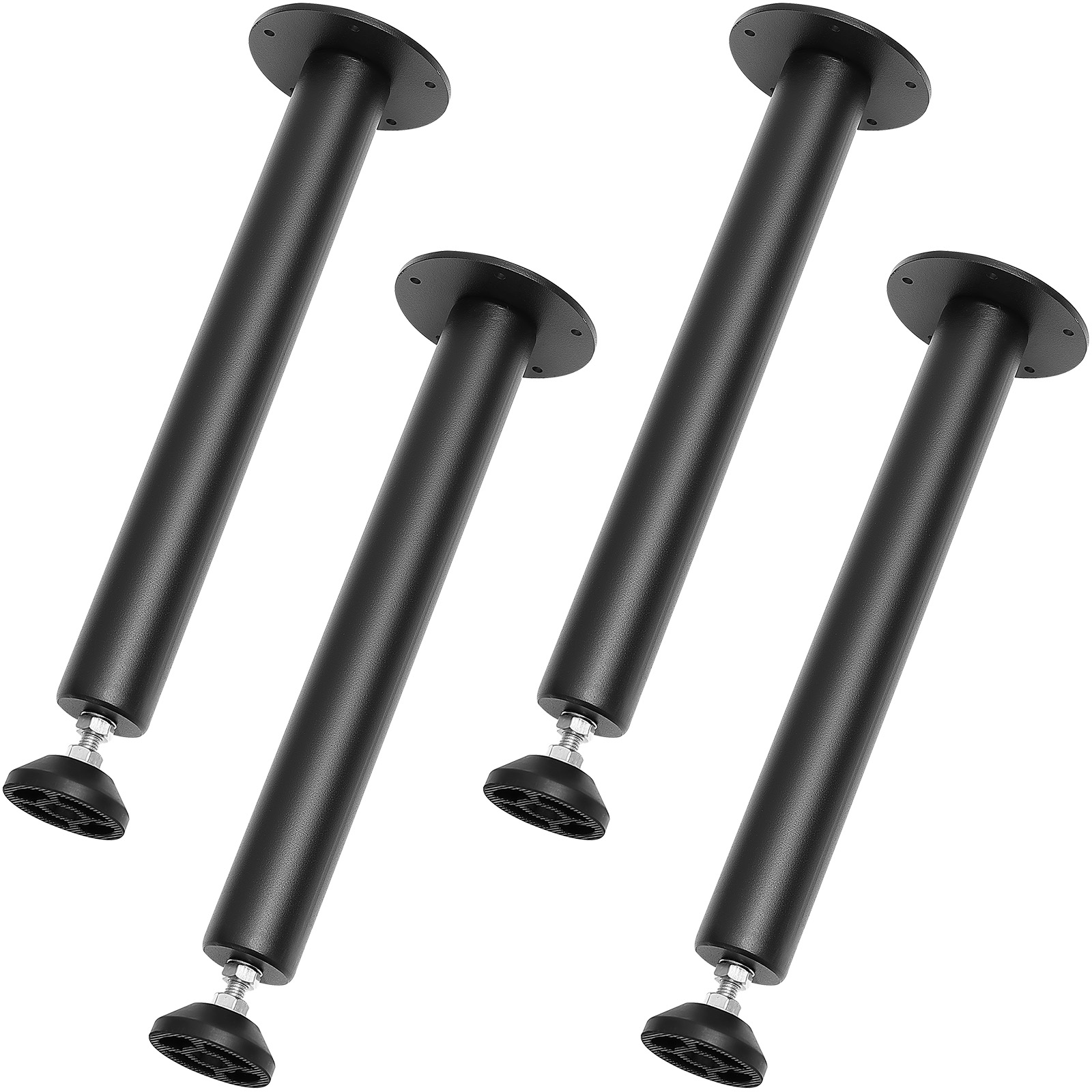 VEVOR 16" - 30" Solid Steel Adjustable Desk Legs Office Table Furniture Set of 4 - Picture 12 of 38