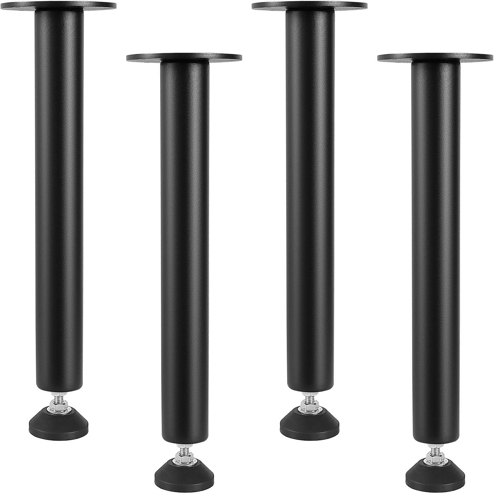 VEVOR 16" - 30" Solid Steel Adjustable Desk Legs Office Table Furniture Set of 4 - Picture 14 of 38