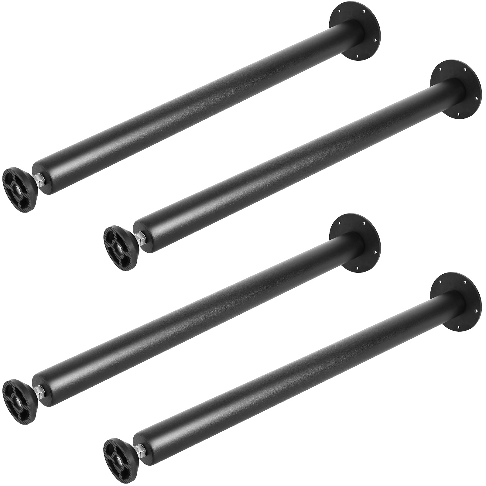 VEVOR 16" - 30" Solid Steel Adjustable Desk Legs Office Table Furniture Set of 4 - Picture 24 of 38