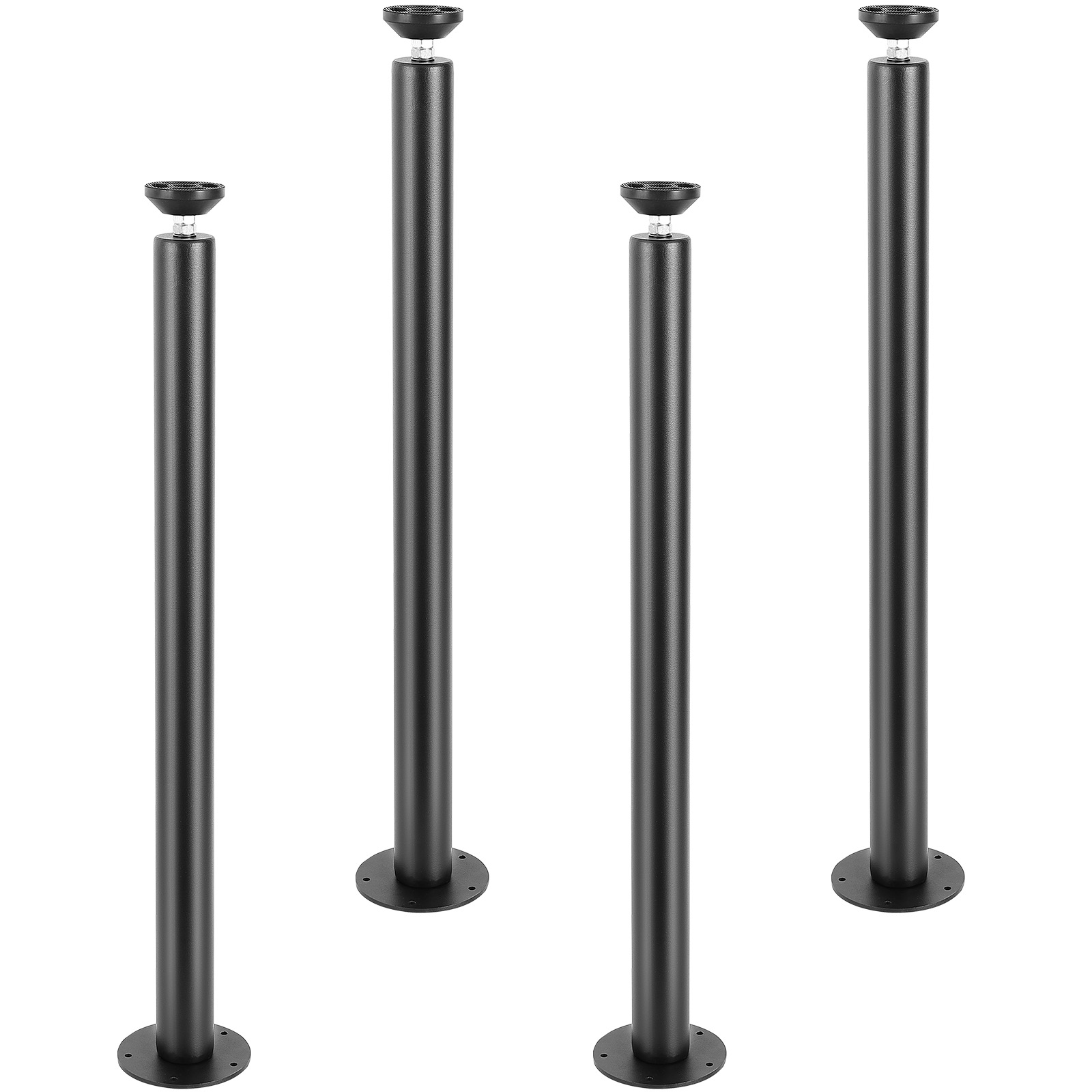 VEVOR 16" - 30" Solid Steel Adjustable Desk Legs Office Table Furniture Set of 4 - Picture 25 of 38