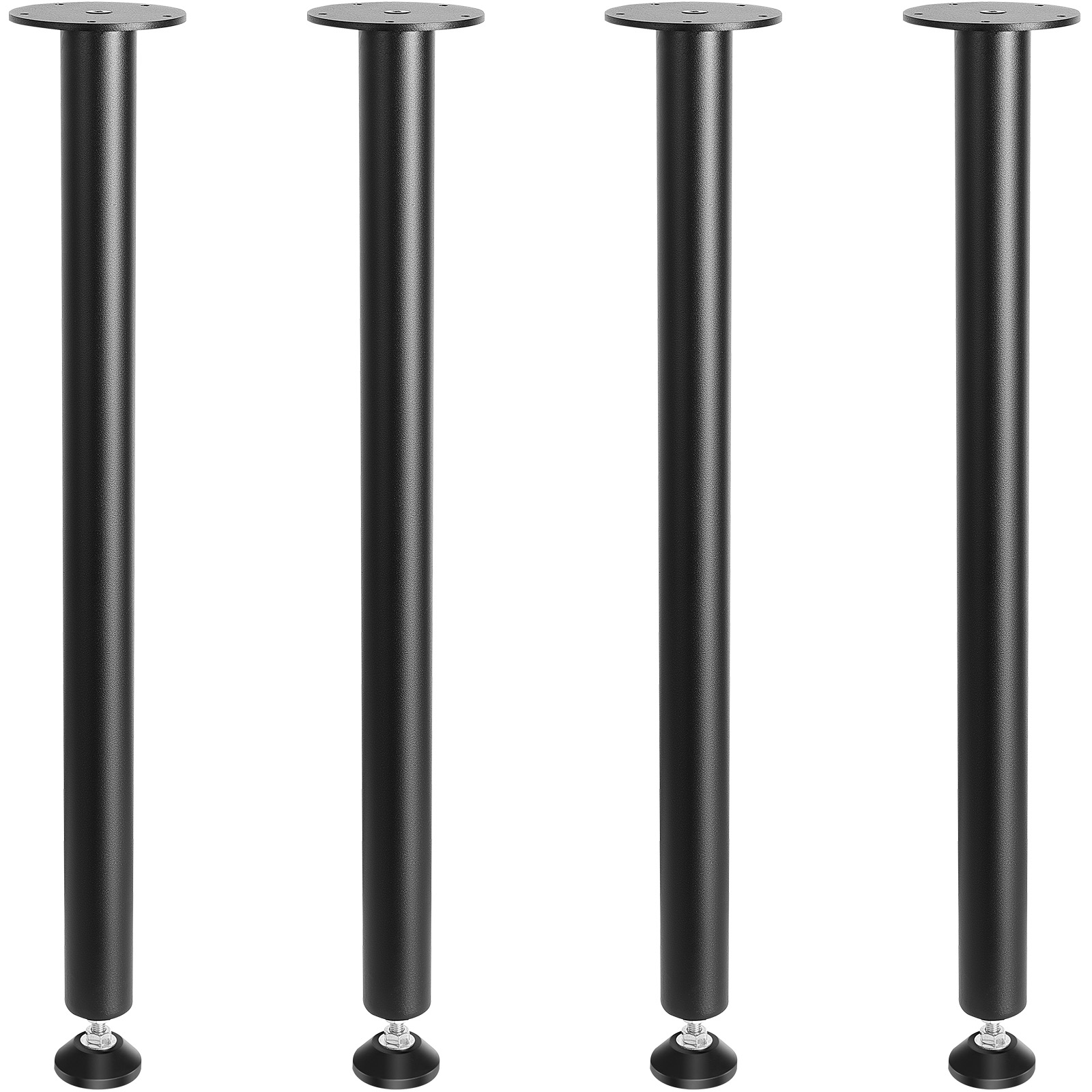 VEVOR 16" - 30" Solid Steel Adjustable Desk Legs Office Table Furniture Set of 4 - Picture 23 of 38