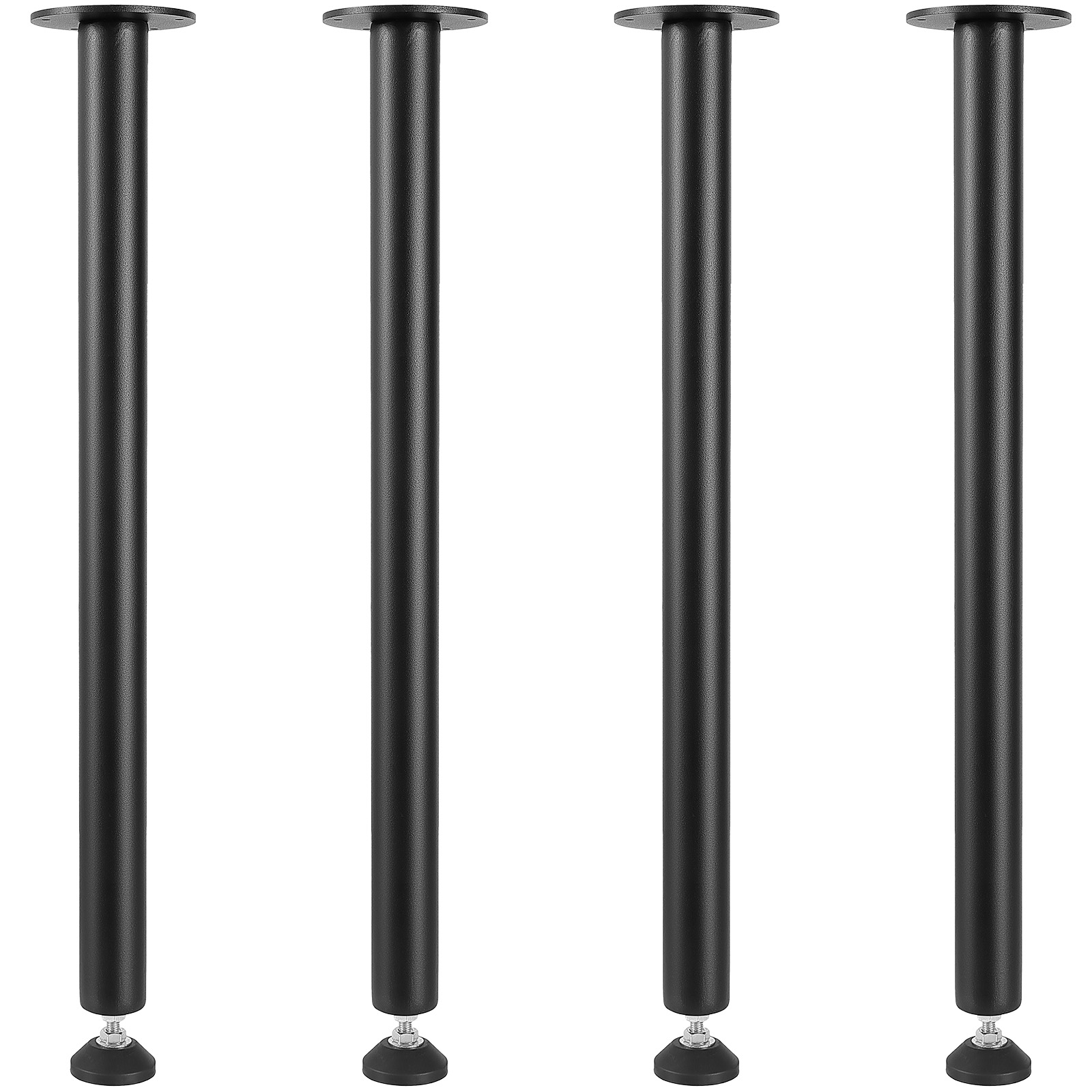 VEVOR 16" - 30" Solid Steel Adjustable Desk Legs Office Table Furniture Set of 4 - Picture 38 of 38