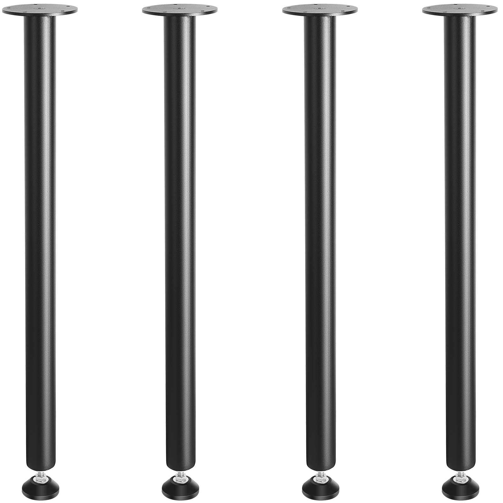 VEVOR 16" - 30" Solid Steel Adjustable Desk Legs Office Table Furniture Set of 4 - Picture 35 of 38