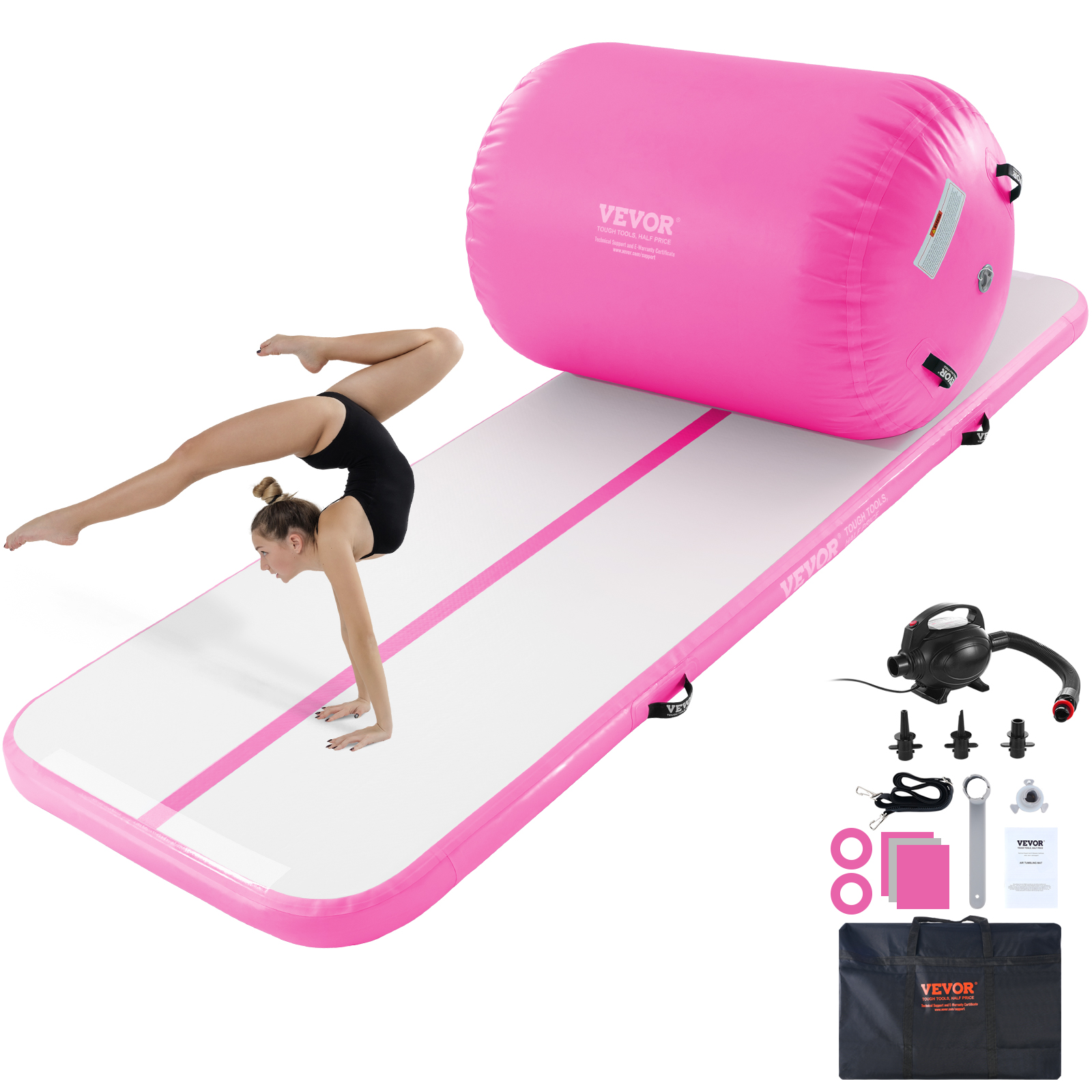 VEVOR 10/20/16FT Air Track Inflatable Training Tumbling Gymnastics Gym Mat