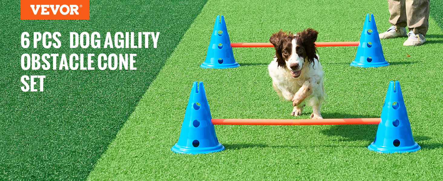Dog Agility Kit Jump Hurdle Cone Pets Obstacle Training Course
