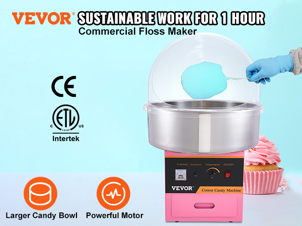 VIVO - Máquina eléctrica comercial para hacer algodón de azúcar