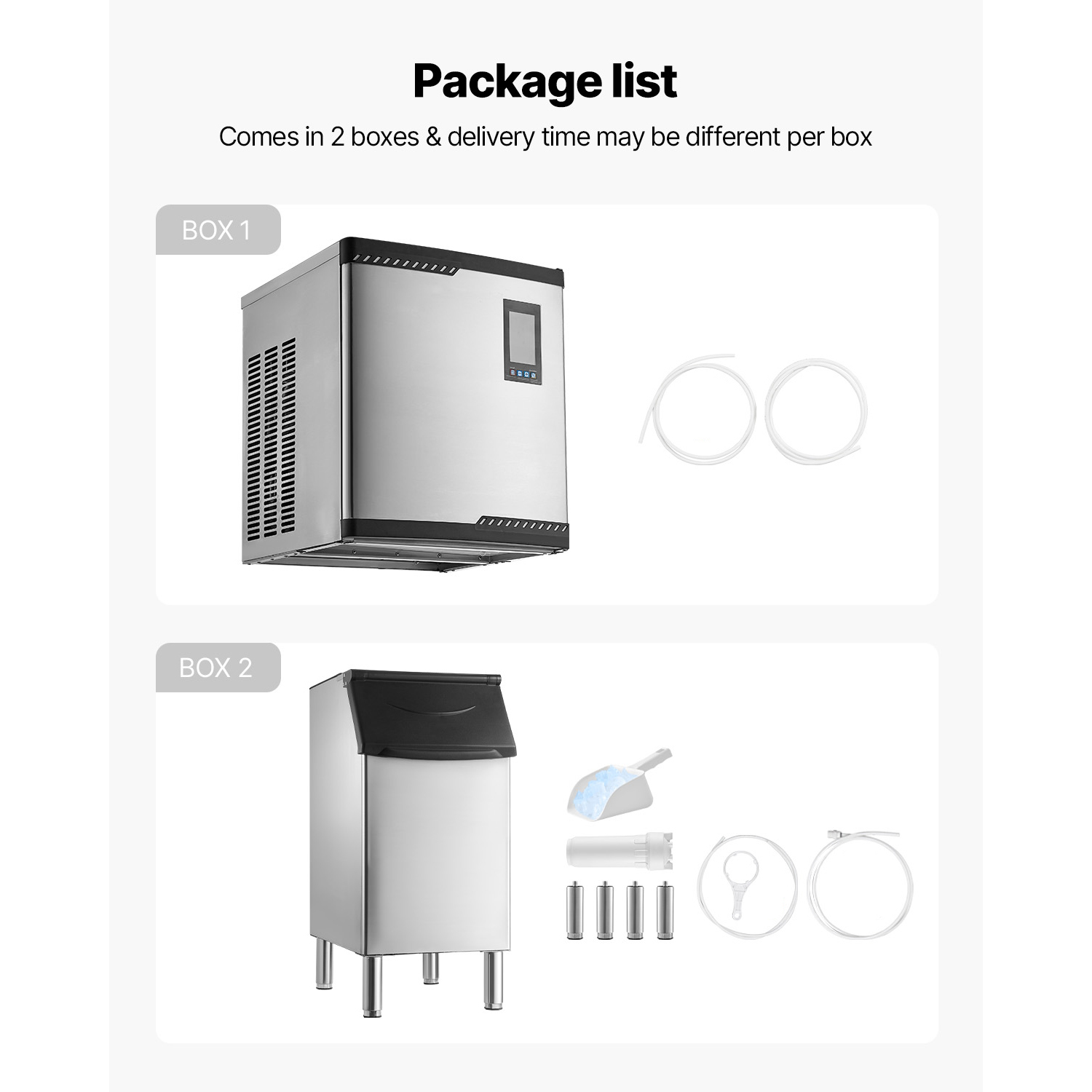 Uimoso 300/450/550/650/800/1000LBS Commercial Ice Maker Machine Self-Cleaning