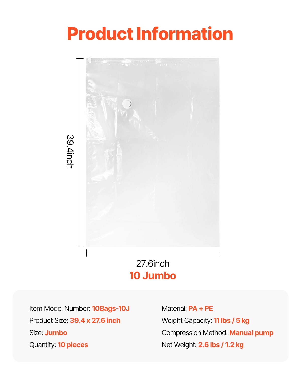 10/15/20pc Vacuum Storage Bags Space Saver Cloth Saving Bag Hand/Electric Pump - Picture 19 of 48