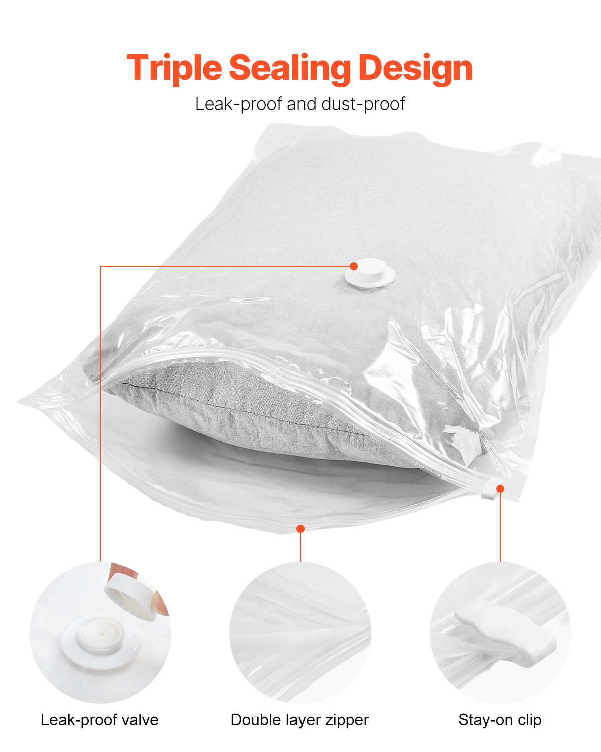 10/15/20pc Vacuum Storage Bags Space Saver Cloth Saving Bag Hand/Electric Pump - Picture 29 of 48
