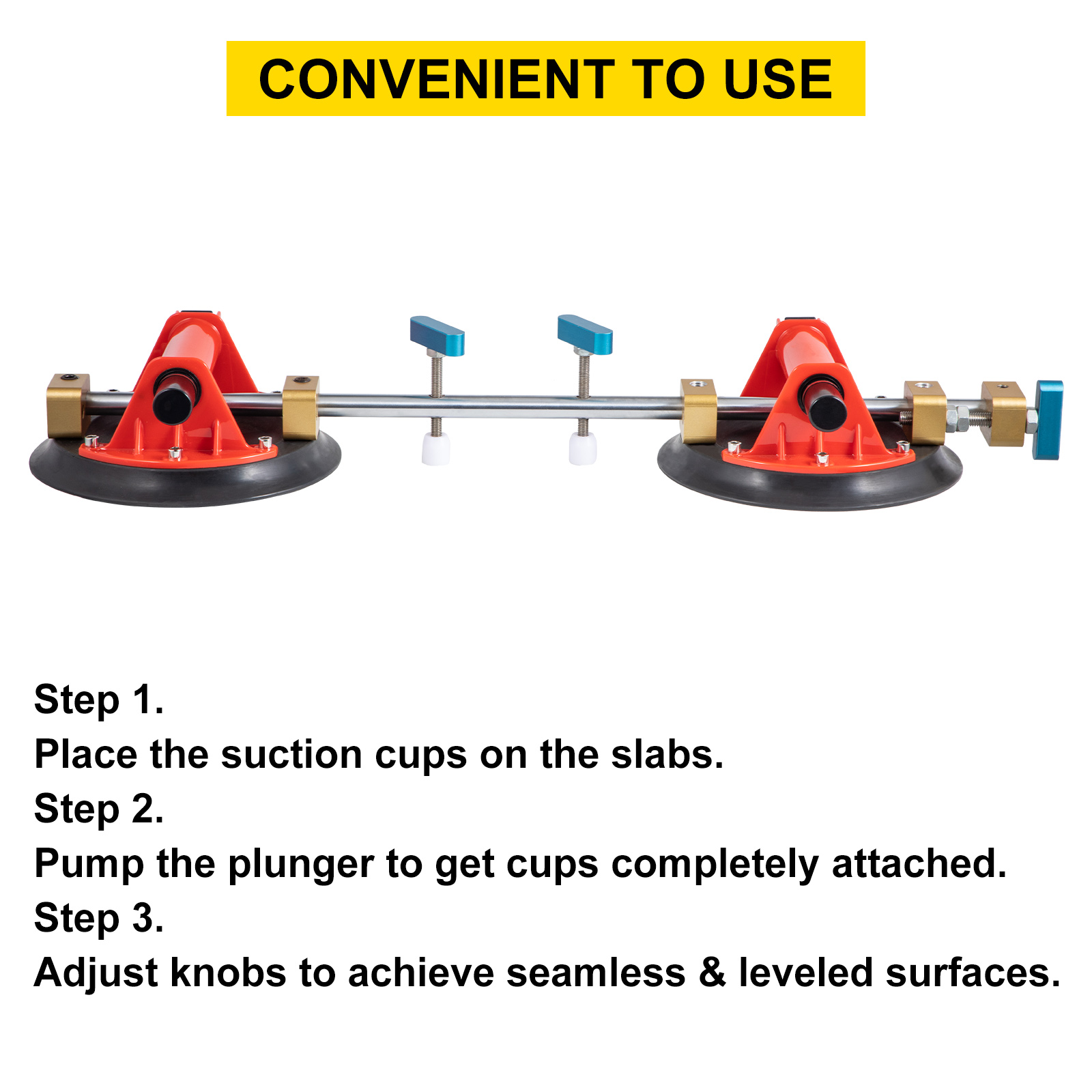 Details about   VEVOR Stone Seam Setter Ratcheting Seam Setter 8" Cap for Seam Joining/ Leveling 