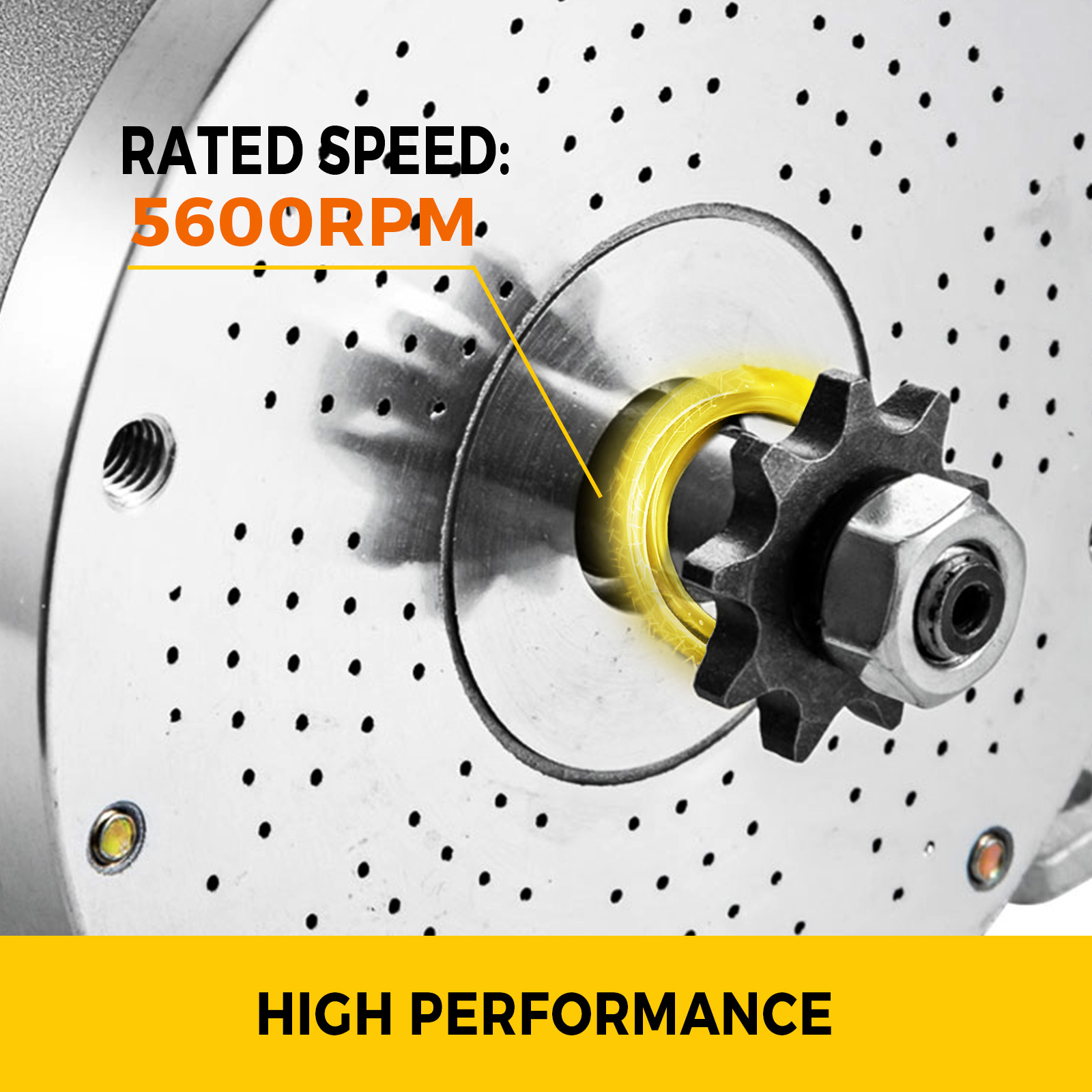 Motore Elettrico 800W 36V Per Go Kart Con Pignone #35 E Staffa - Alfa Wheels ZY1020