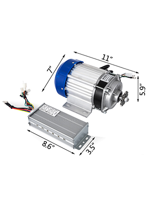 VEVOR VEVOR Motore Elettrico Senza Spazzole 48V 750W Motore Senza Spazzole  600Rpm Motore Elettrico Senza Spazzole con Controllore con Riduzione  Ingranaggio 6:1