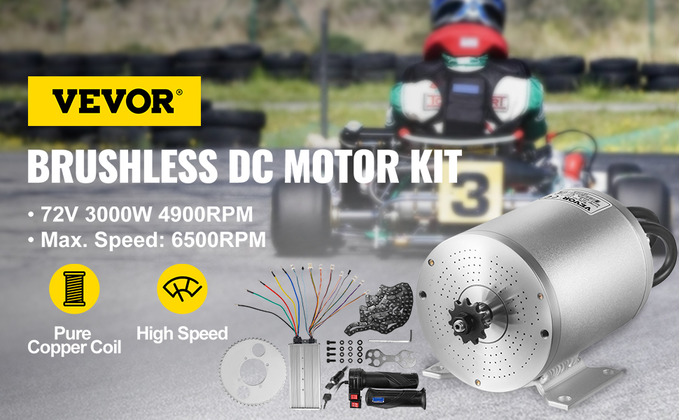 Kit Moteur électrique Brushless 1000W 36V - Moteur DC, Régulateur, Accélérateur, Pour Kart, Vélo électrique, Scooter DIY