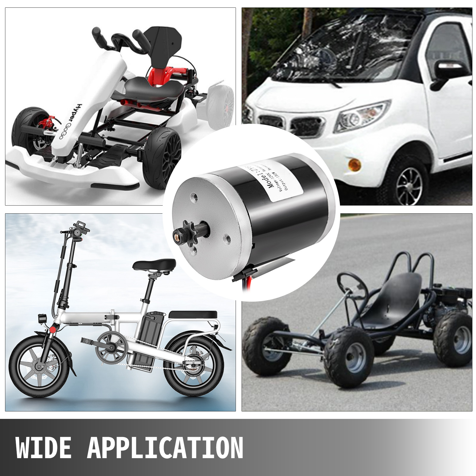 VEVOR Brushed Motor Go Kart Electric Go Kart Motor 12v 150w Electric  Scooter Motor Kit
