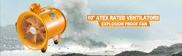VEVOR ATEX Rated Portable Ventilator Explosion Proof Fan 12''550w Extractor Fan Blower