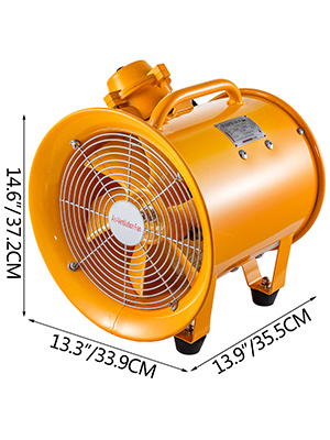 10" ATEX Explosion Proof Axial Fan & 10" 5 M Explosion-Proof PVC Ducting 