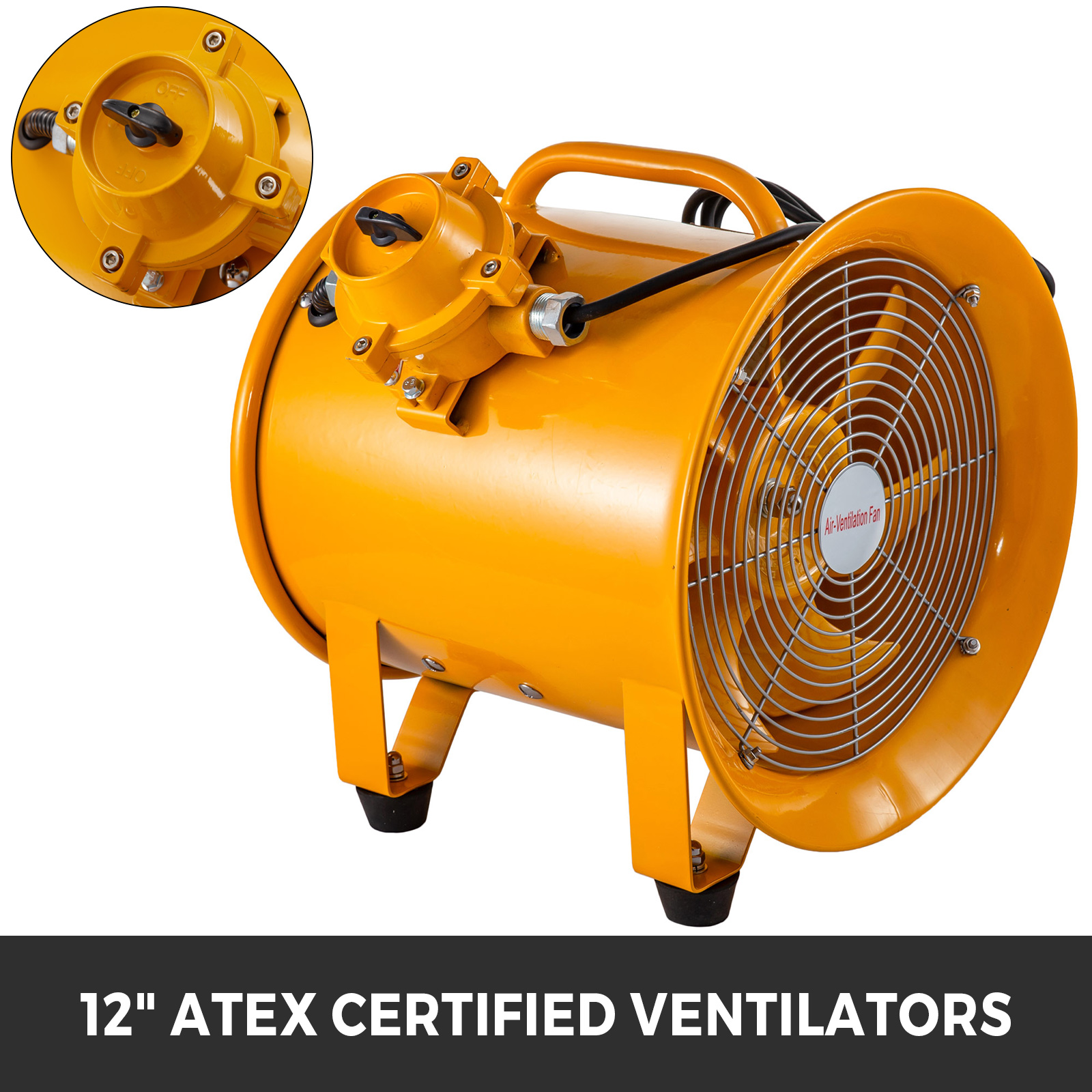 Axial VEVOR 300mm Ventilateur Industriel Ventilateur Axial Extracteur Antidéflagrant 