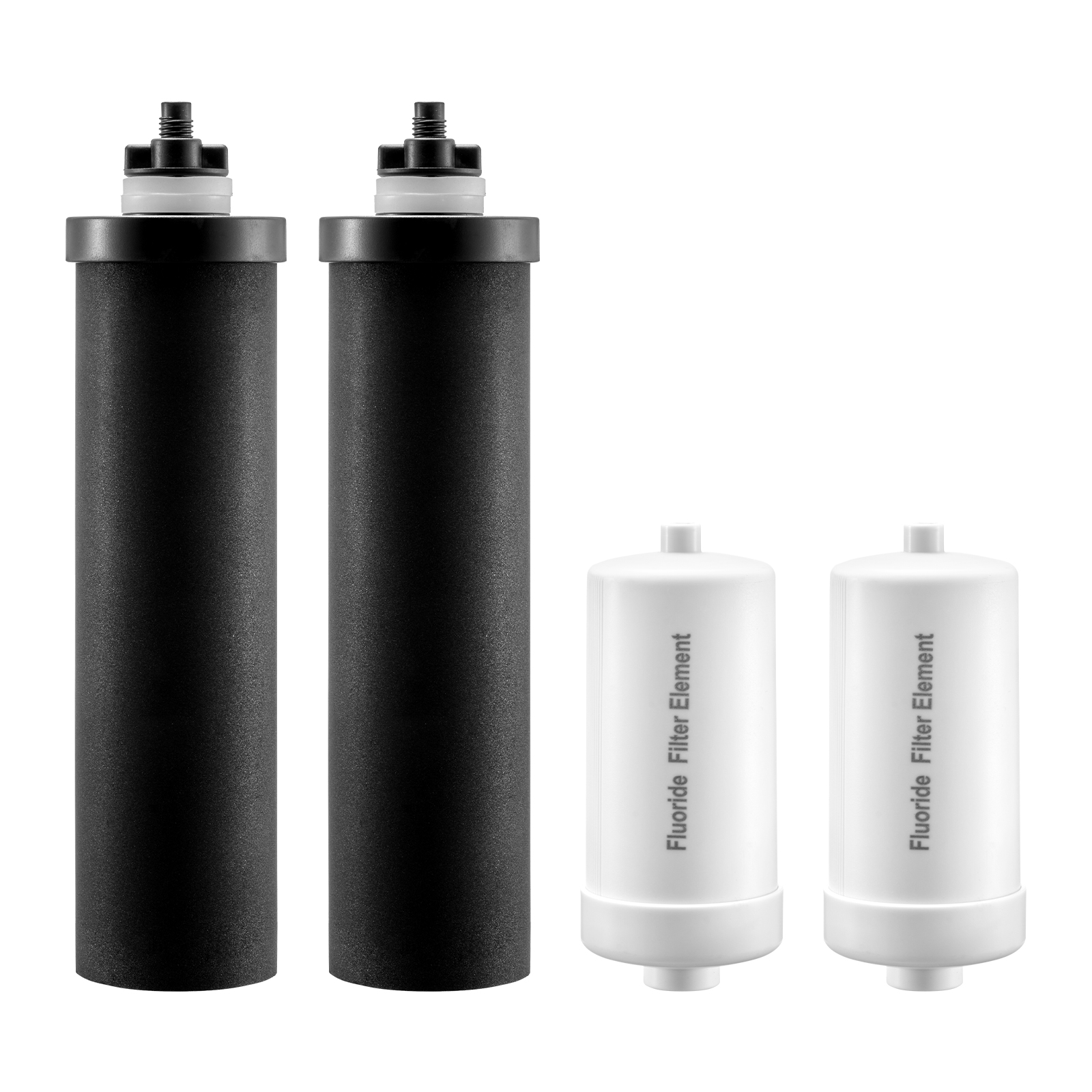 2.25G Gravity-fed Water Filter Countertop System Stainless Steel 4 Filters