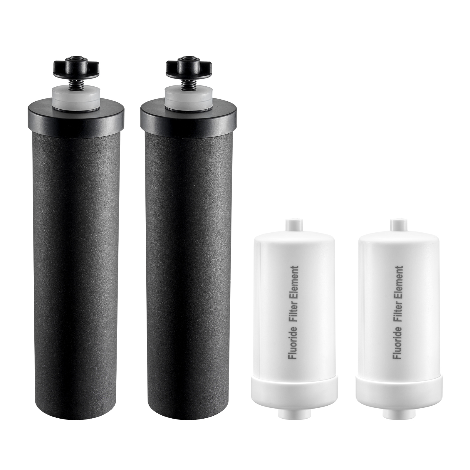 2.25G Gravity-fed Water Filter Countertop System Stainless Steel 4 Filters