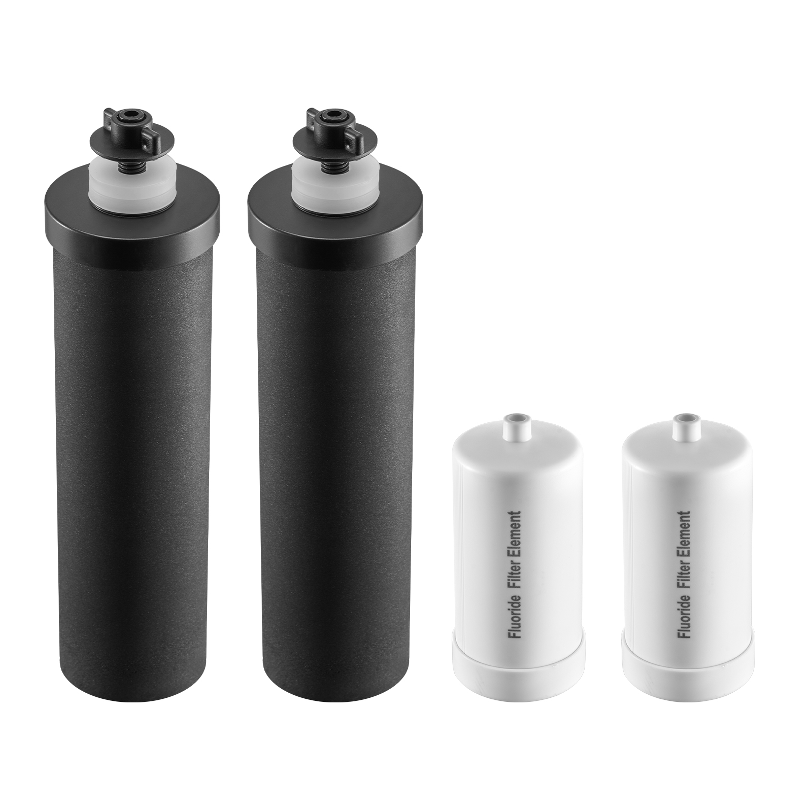2.25G Gravity-fed Water Filter Countertop System Stainless Steel 4 Filters