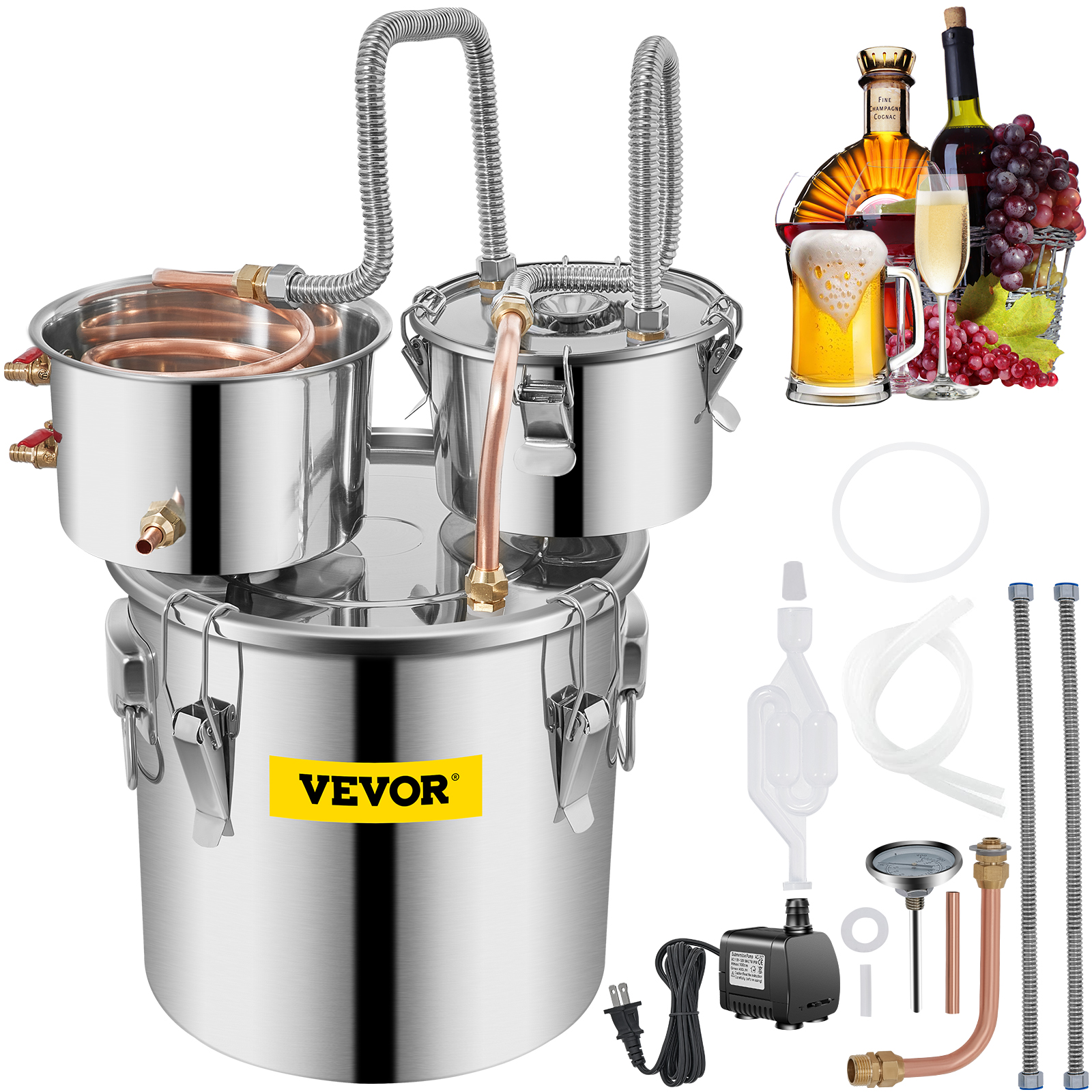 Moonshine Still,13.2Gal / 50L,with Water Pump