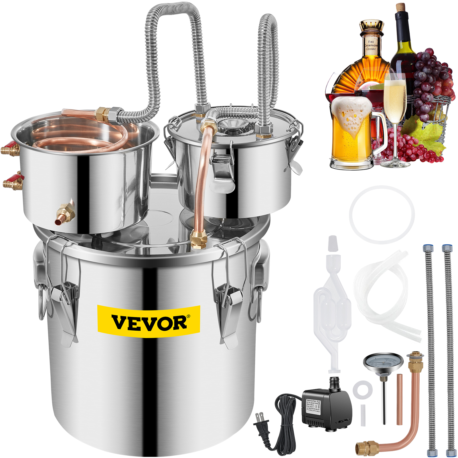 Moonshine Still,13.2Gal / 50L,with Water Pump