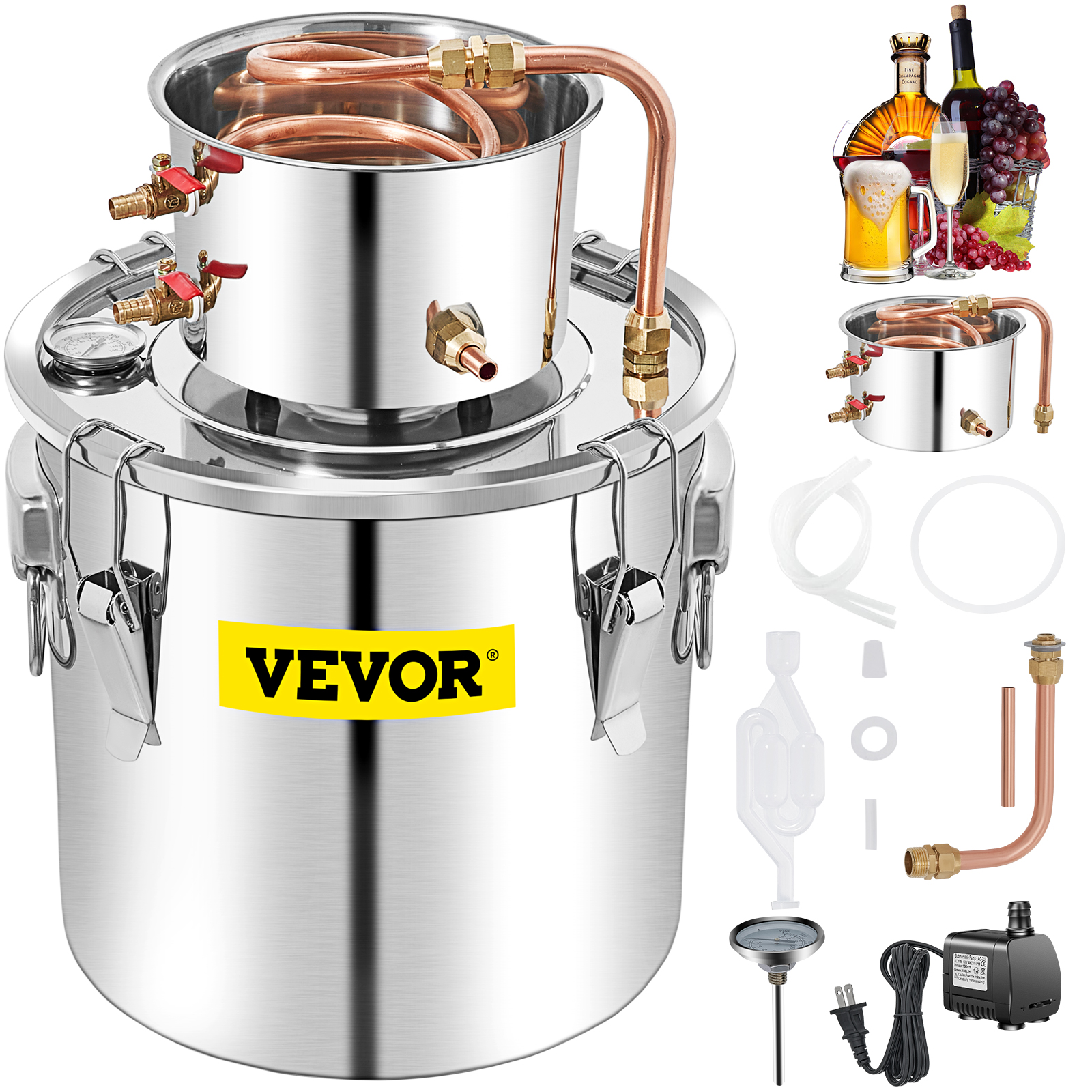 Moonshine Still,13.2Gal / 50L,with Water Pump