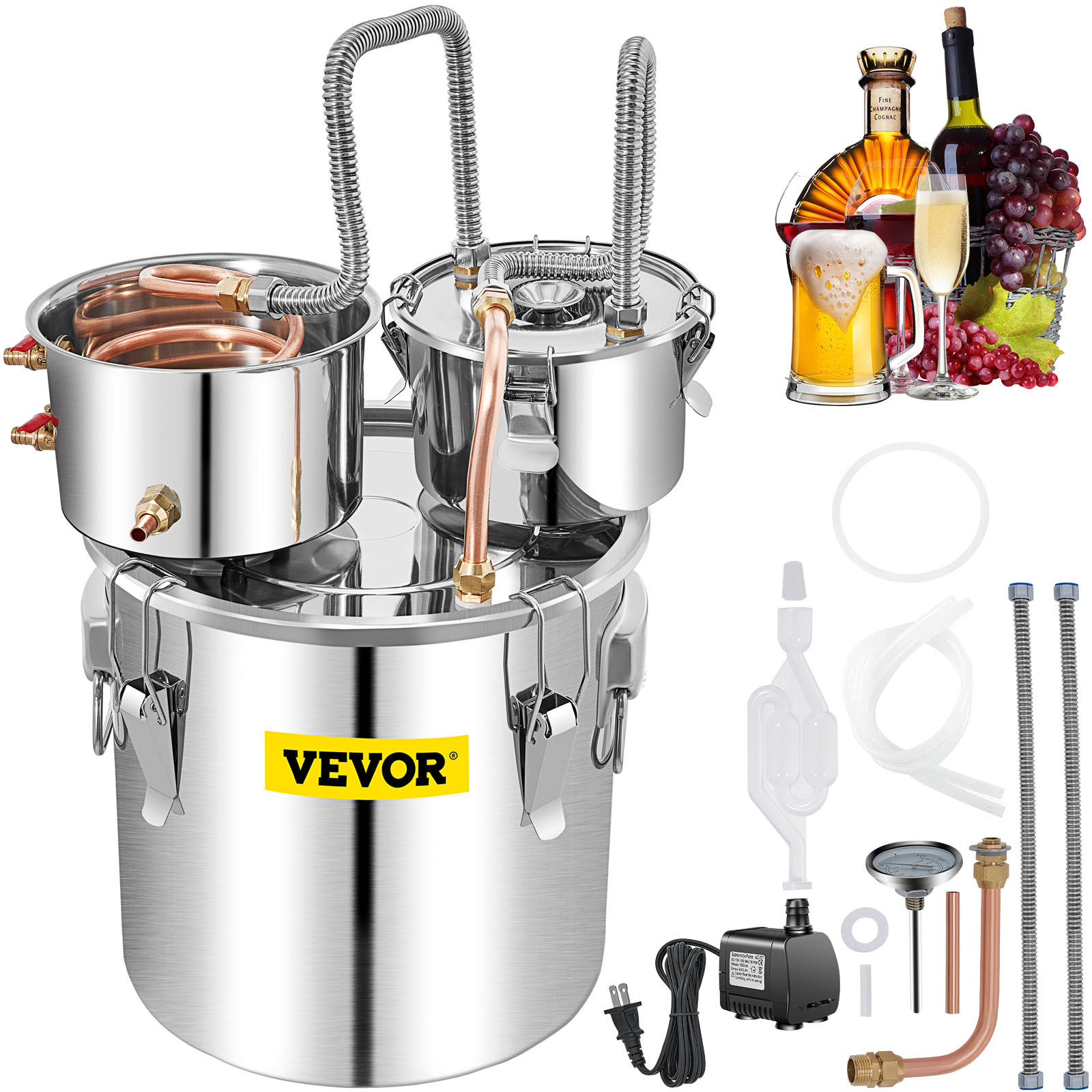 Moonshine Still,13.2Gal / 50L,with Water Pump