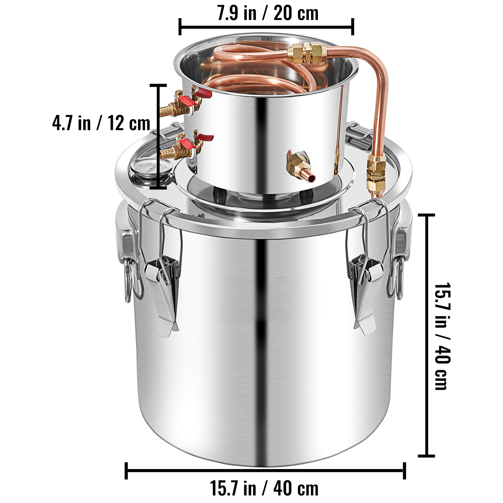 3/5/8/13.2 Gal Moonshine Still Water Wine Alcohol Distiller Brewing Kit - Picture 140 of 144