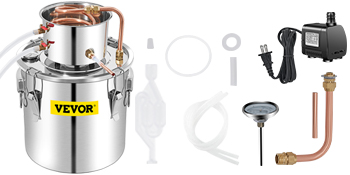 VEVOR Distillateur Alambic 50 L Chaudière à Spiritueux Acier Inoxydable  6,92 kg Kit de Pot