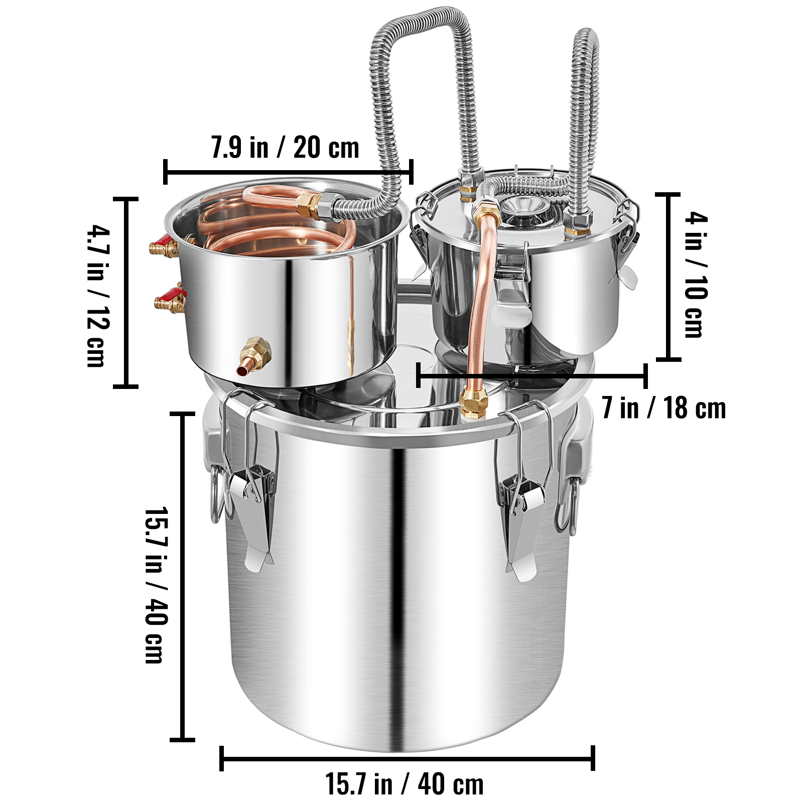 3/5/8/13.2 Gal Moonshine Still Water Wine Alcohol Distiller Brewing Kit - Picture 92 of 144