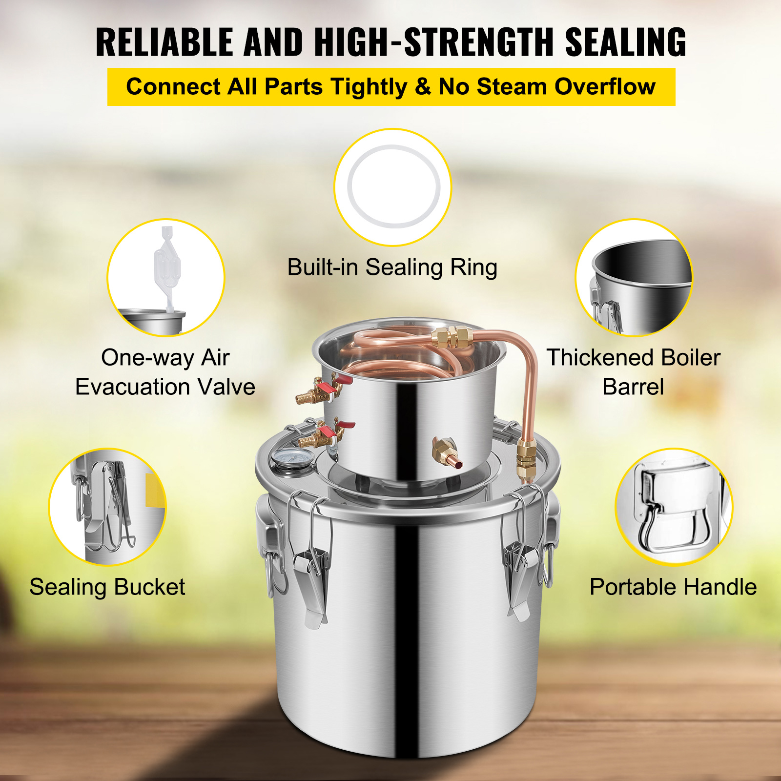3/5/8/13.2 Gal Moonshine Still Water Wine Alcohol Distiller Brewing Kit - Picture 102 of 144
