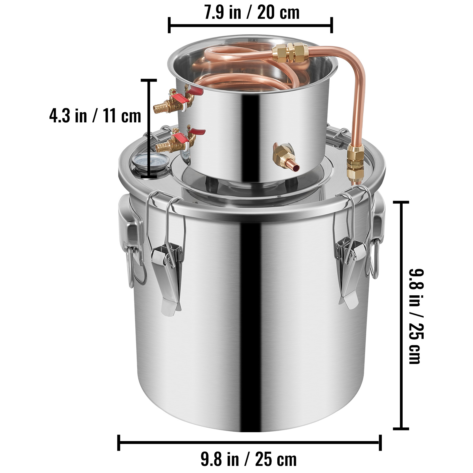 3/5/8/13.2 Gal Moonshine Still Water Wine Alcohol Distiller Brewing Kit - Picture 104 of 144