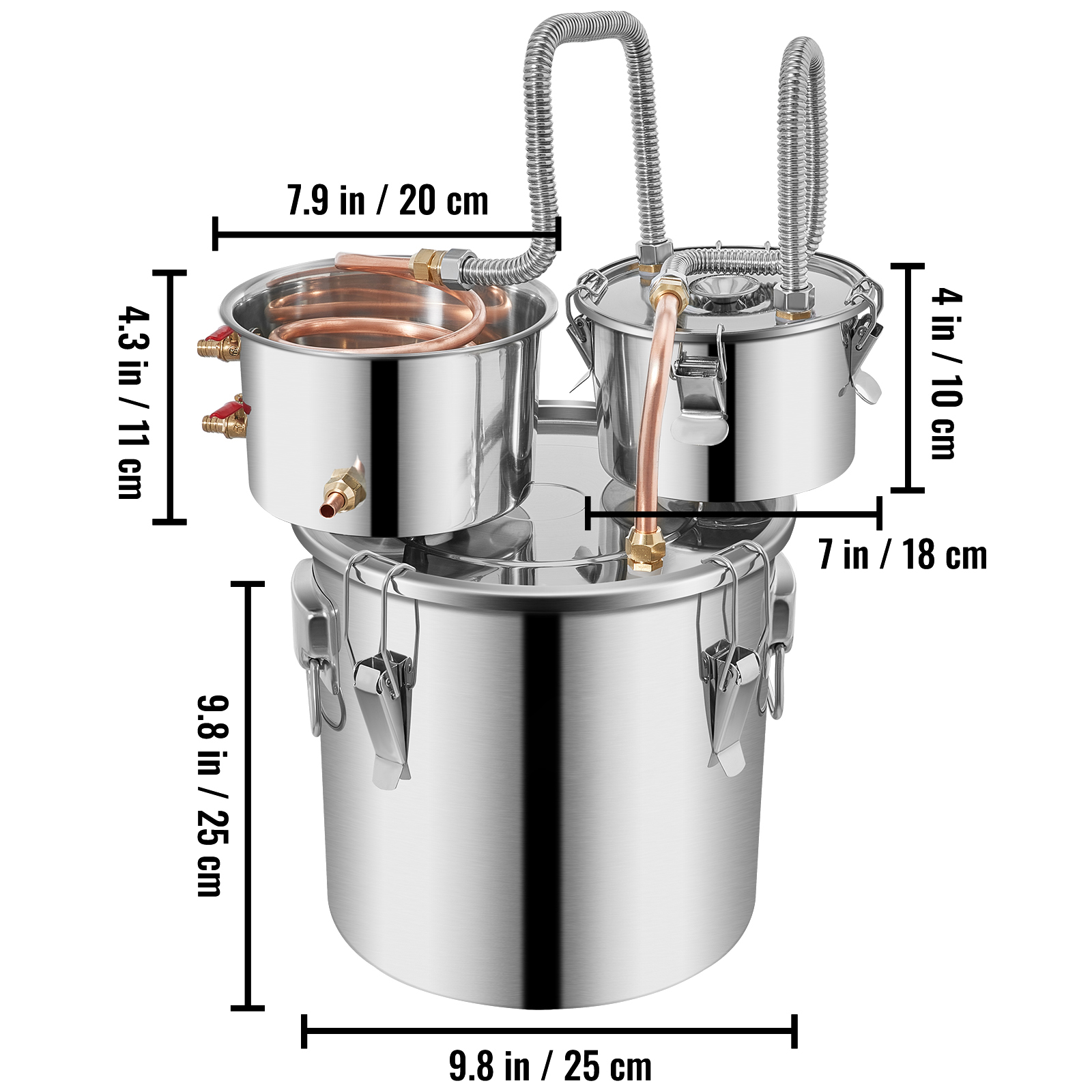 3/5/8/13.2 Gal Moonshine Still Water Wine Alcohol Distiller Brewing Kit - Picture 56 of 144
