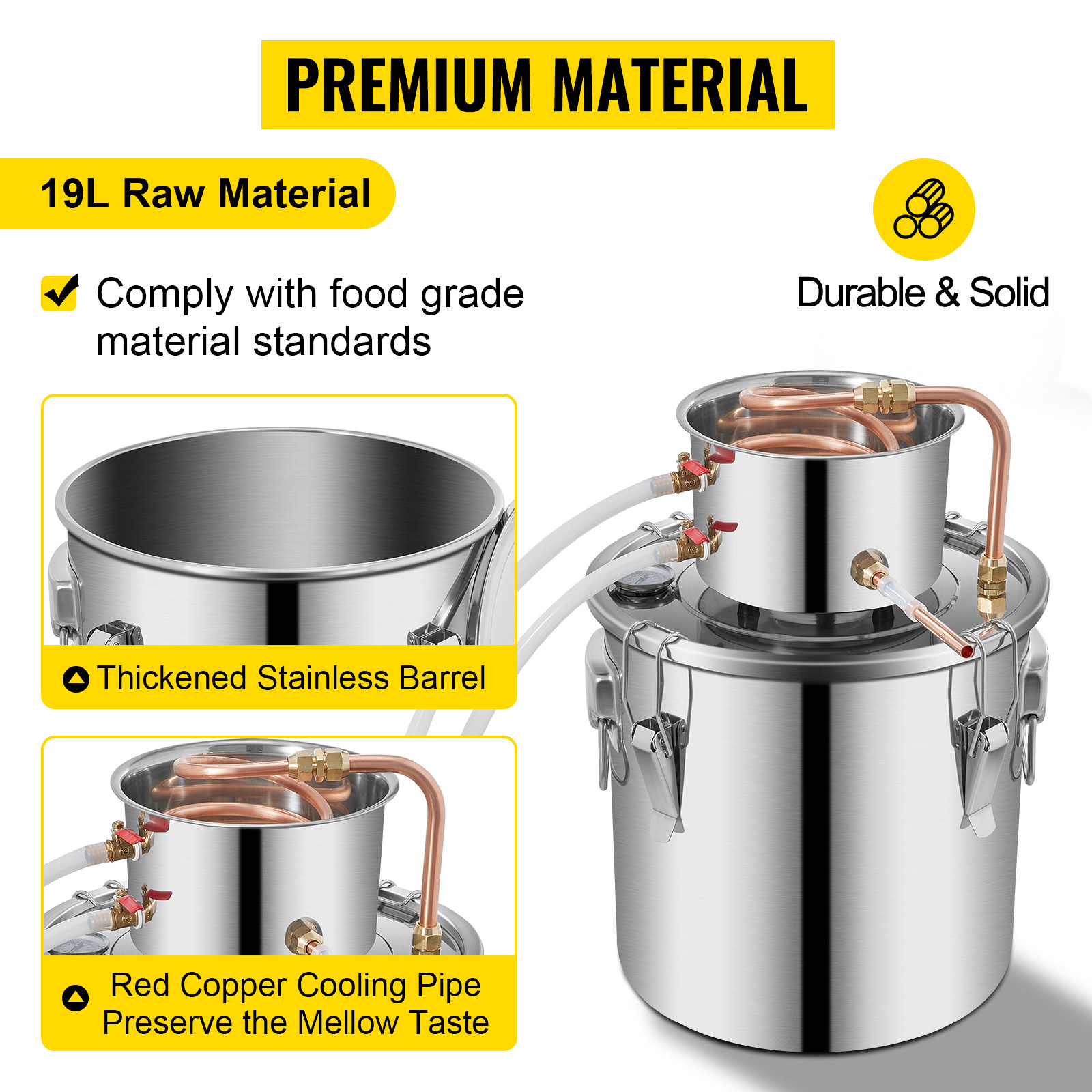 Moonshine Still,5Gal,Stainless Steel