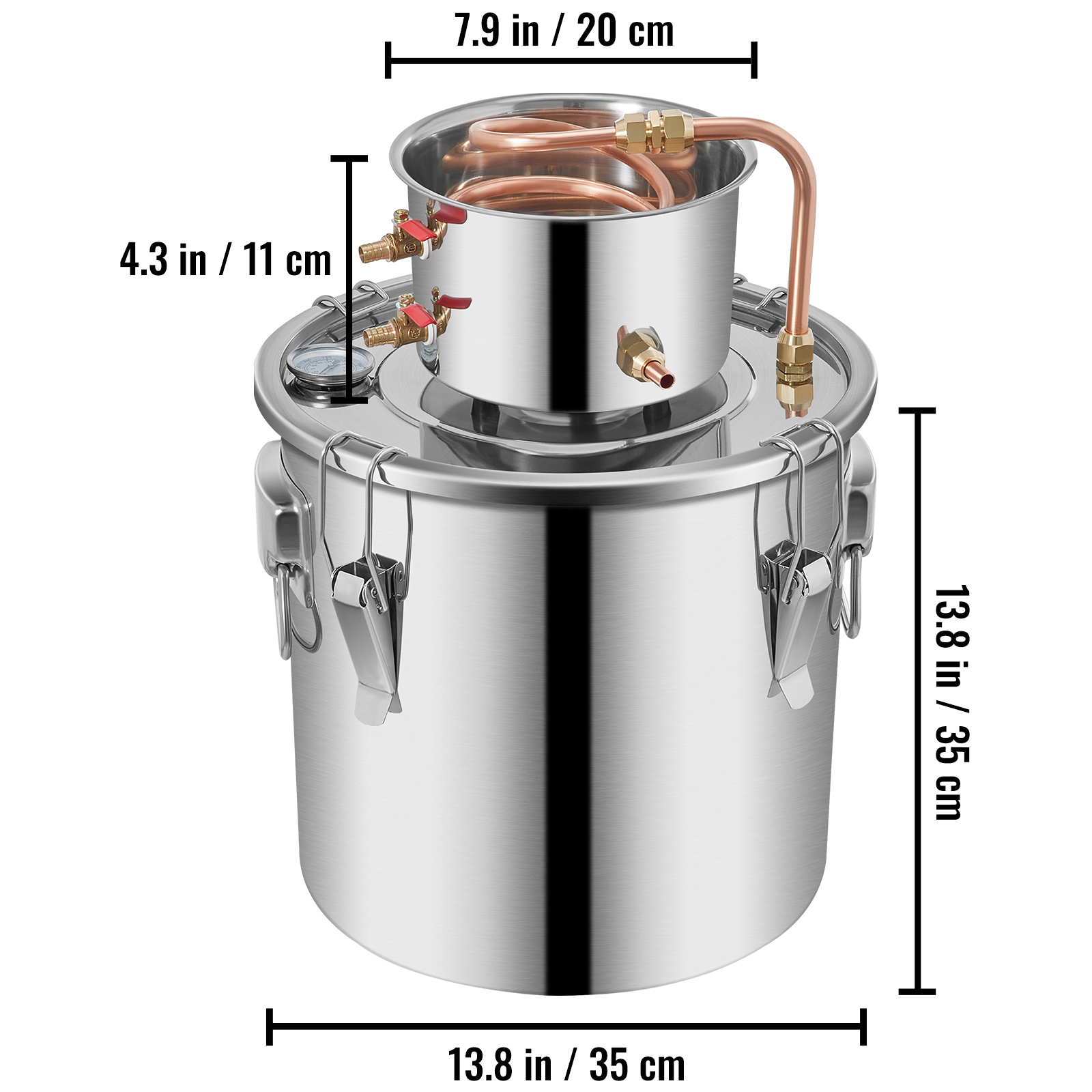 3/5/8/13.2 Gal Moonshine Still Water Wine Alcohol Distiller Brewing Kit - Picture 128 of 144