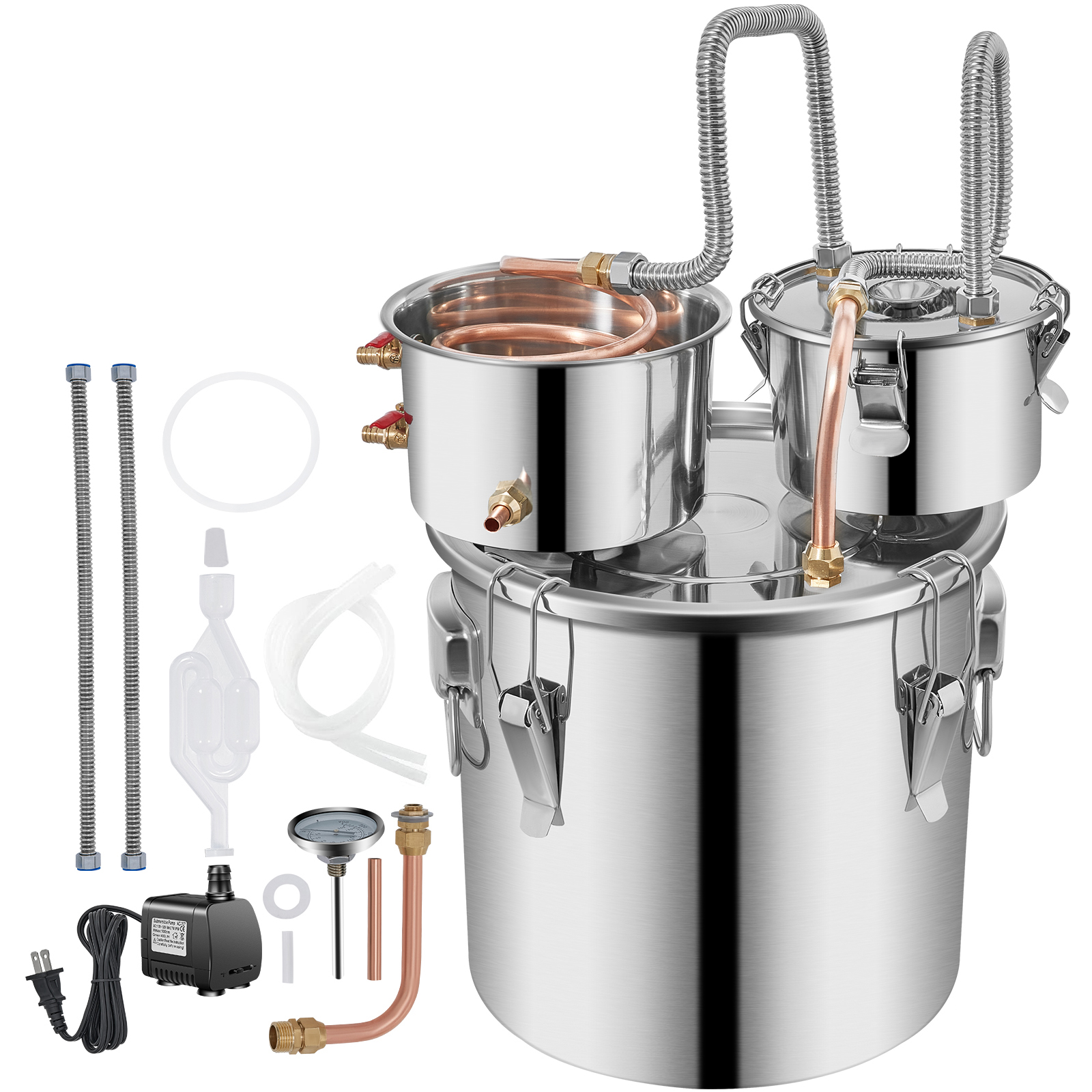 3/5/8/13.2 Gal Moonshine Still Water Wine Alcohol Distiller Brewing Kit - Picture 73 of 144