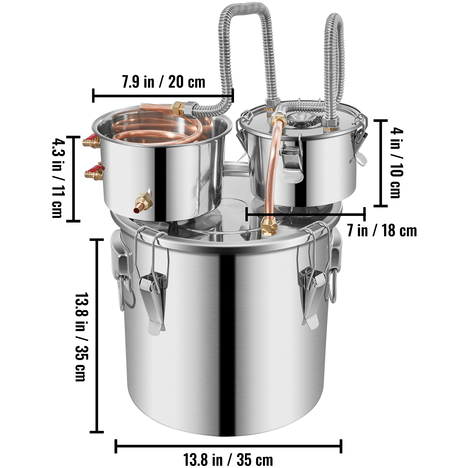 3/5/8/13.2 Gal Moonshine Still Water Wine Alcohol Distiller Brewing Kit - Picture 80 of 144