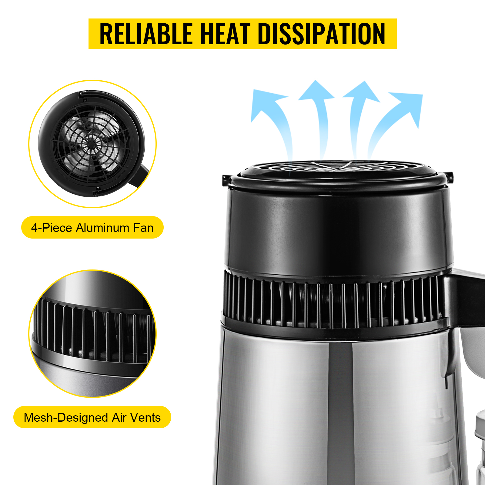 Récipient Collecteur Eau Distillée 4 Litres - Pour Distillateur D'Eau - Plastique PP - Portable