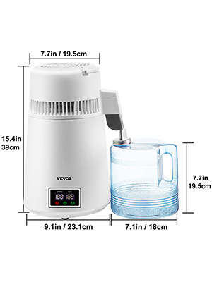 Water Distiller,White,Dual Temperature Display