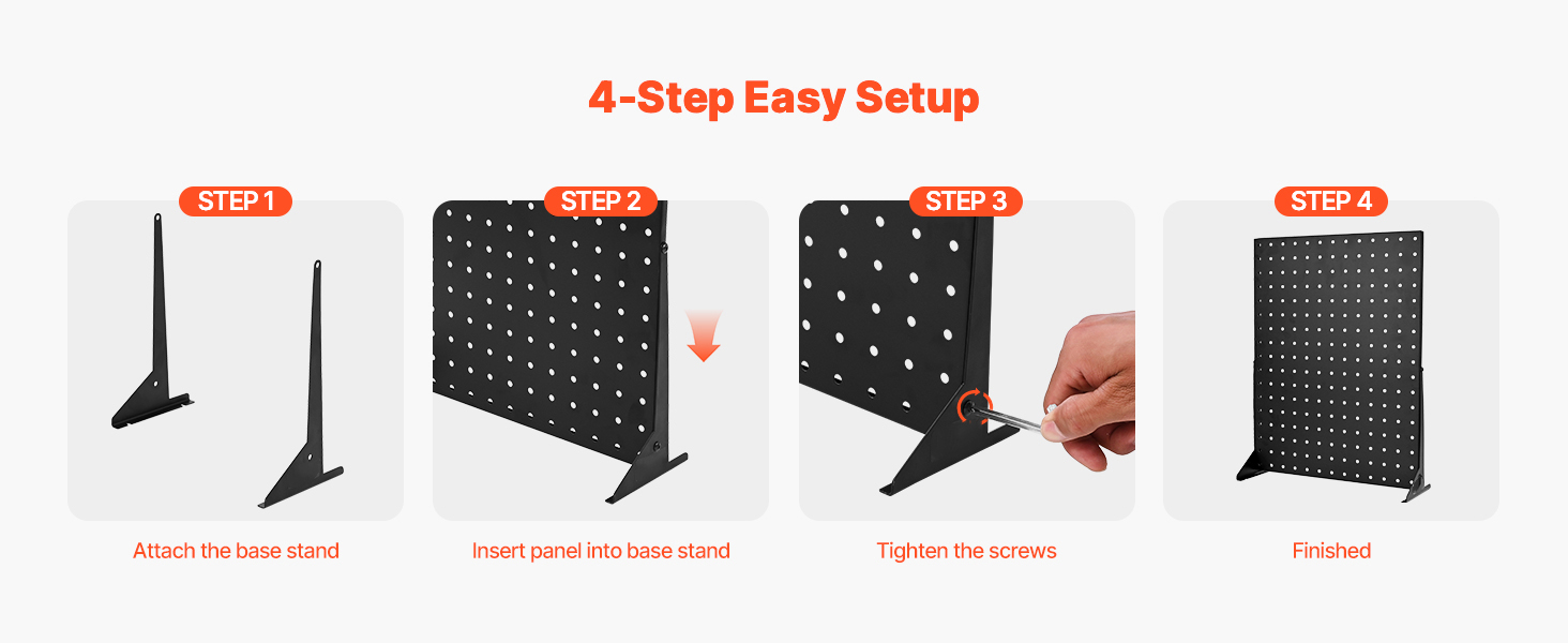 easy assembly pegboard