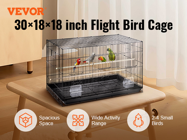 Large Aviary Bird Cage With Stand & Slide Out Tray | Metal | XXL | Portable Birds House | For Budgie Parrot Macaw Canary | Rolling Lockable Wheels