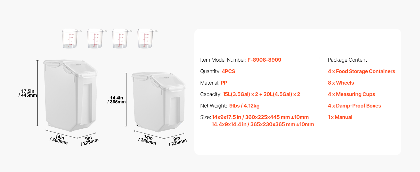 Contenedor de ingredientes,gran capacidad,comida para perros