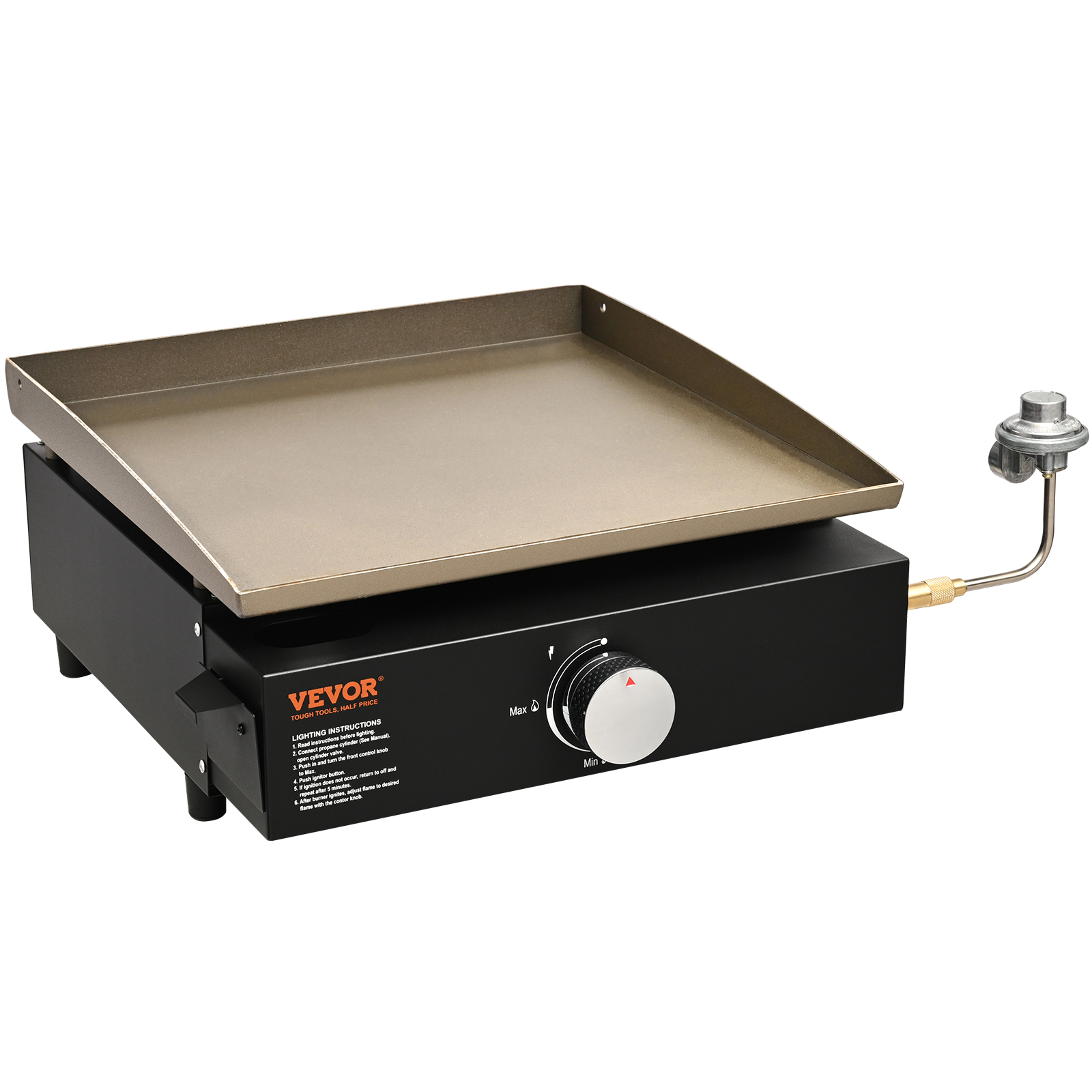 VEVOR 17/22/36"Outdoor Countertop Propane Gas Griddle Flat Top Grill 1-4 Burners