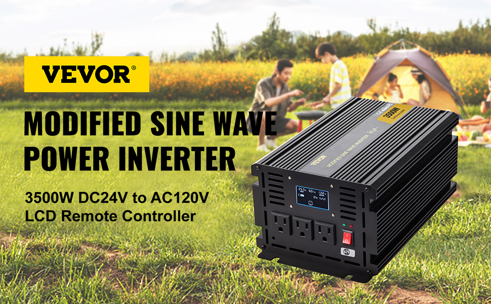 3500W Power Inverter,Modified Sine Wave,DC24V to AC120V