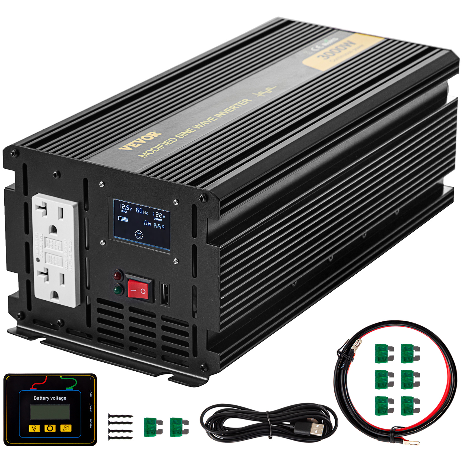 5000W Power Inverter,Modified Sine Wave,DC12V to AC110V