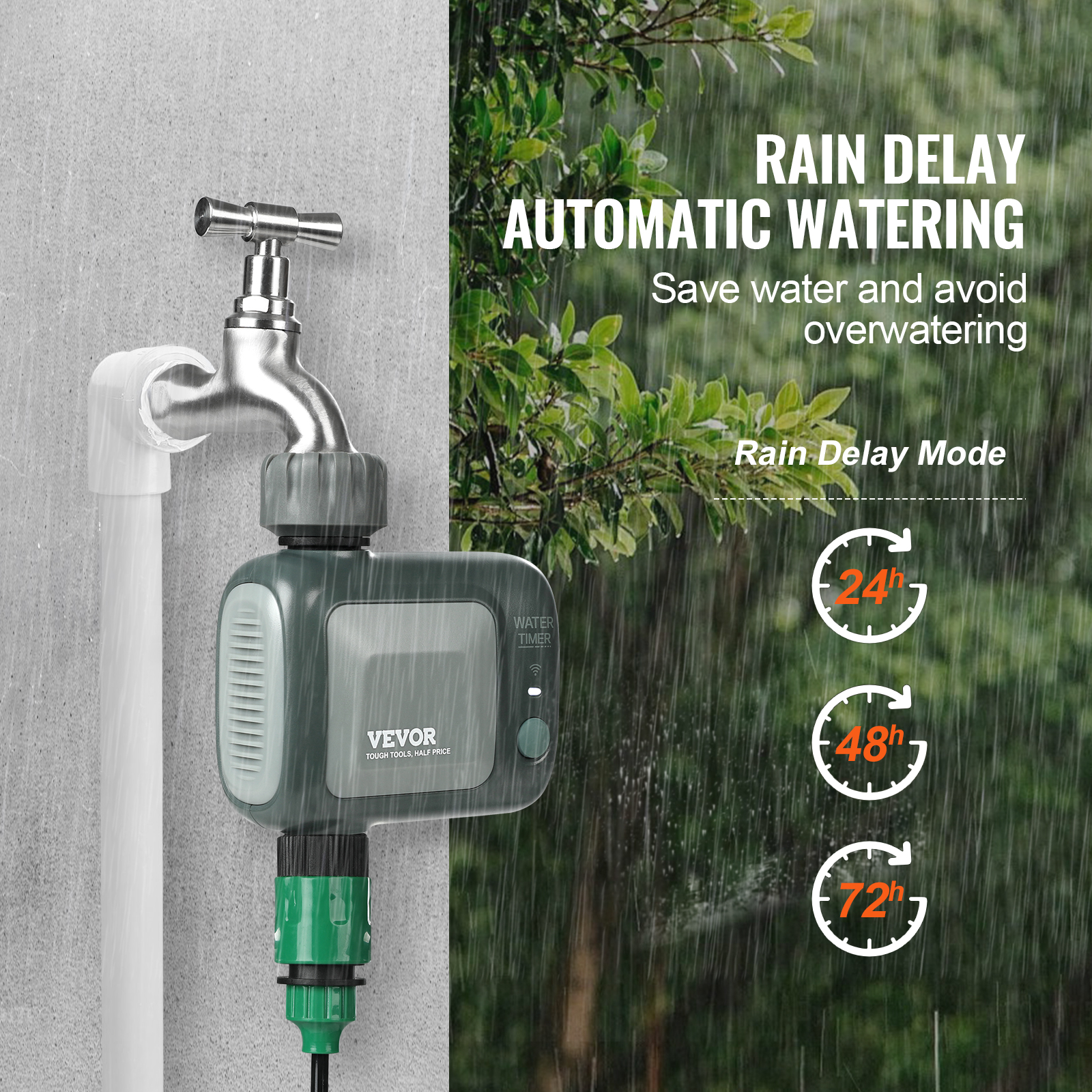 Water Timer 2/1/3 Outlets Hose Sprinkler Timer LCD Screen/Bluetooth - Picture 19 of 38