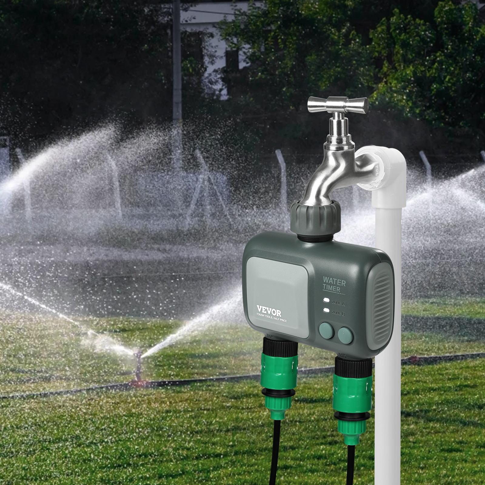 Water Timer 2/1/3 Outlets Hose Sprinkler Timer LCD Screen/Bluetooth - Picture 10 of 38