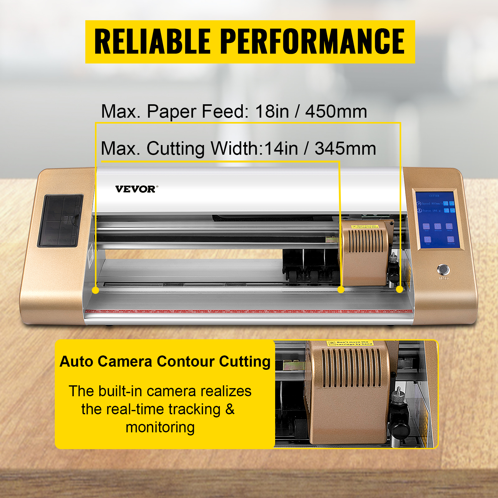 Máquina cortadora de vinilo mejorada, trazador de corte de alimentación de  papel de 34 pulgadas, impresora de pantalla LCD de corte automático de